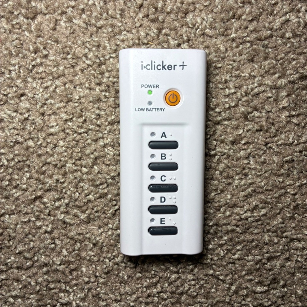 iClicker+ RLR15 Student Remote Classroom Polling White Education Tech Tested